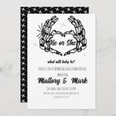 Skeletton Halloween-Party Einladung (Vorne/Hinten)