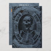 Skeletton Halloween-Party Einladung (Vorne/Hinten)