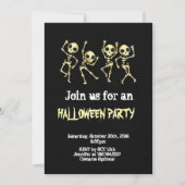 Skeletton-Halloween-Party Einladung (Vorderseite)