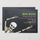 Skeletton Halloween-Party Einladung (Vorne/Hinten)