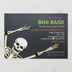 Skeletton Halloween-Party Einladung