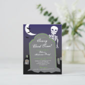 Skeletton-Halloween-Party Einladung (Stehend Vorderseite)