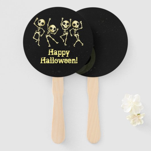 Skeletton-Halloween-Party Fächer (Vorne und Hinten)