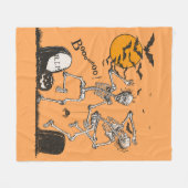 Skeletton-Halloween-Party Fleecedecke (Vorderseite (Horizontal))