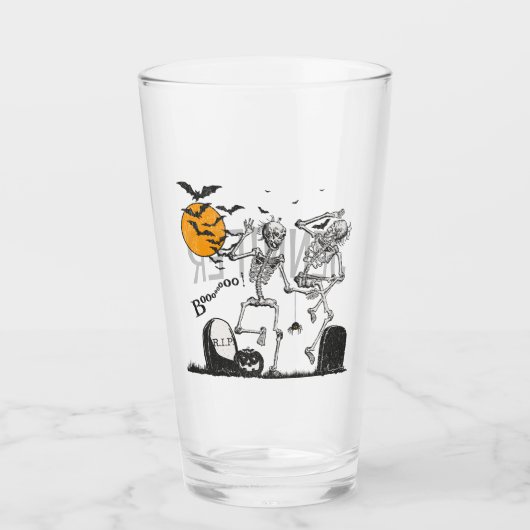 Skeletton-Halloween-Party Glas (Vorderseite)