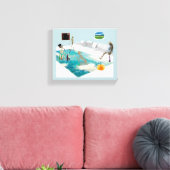 Skeletton-Halloween-Party Leinwanddruck (Insitu (Wohnzimmer))