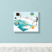 Skeletton-Halloween-Party Leinwanddruck (Insitu (Holzboden))