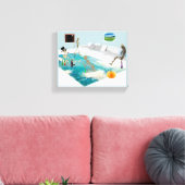 Skeletton-Halloween-Party Leinwanddruck (Insitu (Wohnzimmer))