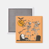 Skeletton-Halloween-Party Magnet (Vorderseite/Rückseite)