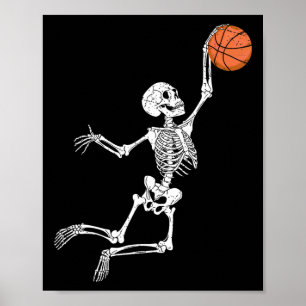 Skeletton Halloween Spieler Mens Boys Kids Poster