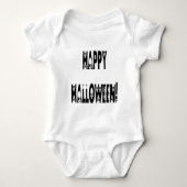 Skeletton Halloween-Text Baby Strampler (Vorderseite)