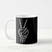 Skeletton Hand Friedenszeichen 1 Kaffeetasse (Links)