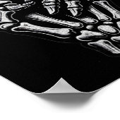 Skeletton Hand Friedenszeichen 1 Poster (Ecke)