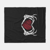 Skeletton Hand Herz Sign Costume Trending Hallowee Fleecedecke (Vorderseite (Horizontal))