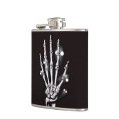 Skeletton Hand Spooky Goth Anatomie Flachmann (Links)