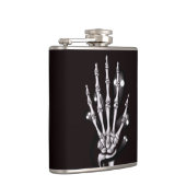 Skeletton Hand Spooky Goth Anatomie Flachmann (Rechts)