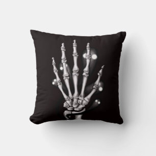 Skeletton Hand Spooky Goth Anatomie Kissen