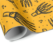Skeletton-Handmuster. Geschenkpapier (Rolleneckpunkt)