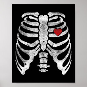 Skeletton Herzkranz Röntgen Erwachsene Kinder Spaß Poster