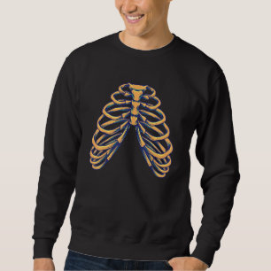 Skeletton Herzkranzkäfig X Ray Adult Kids Hallowee Sweatshirt
