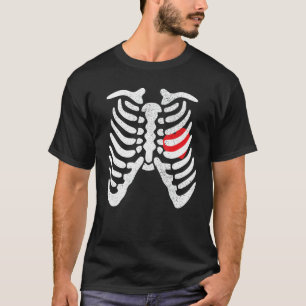 Skeletton Herzkranzkäfig X Ray Adult Kids Hallowee T-Shirt