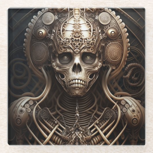 Skeletton-Horror Glasuntersetzer (Vorderseite)