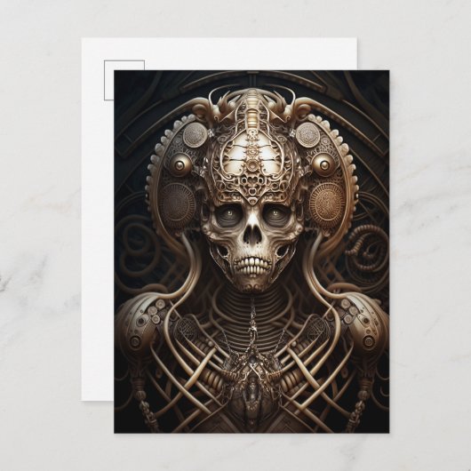Skeletton-Horror Postkarte (Vorne/Hinten)
