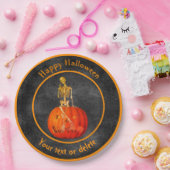 Skeletton Jack- O' Lantern Personalisiertes Hallow Pappteller (Party)
