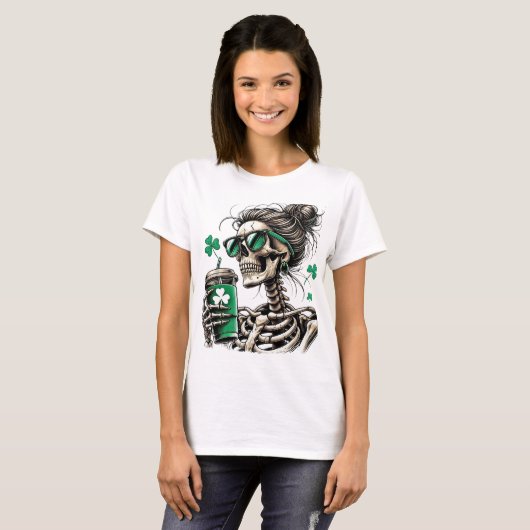 Skeletton Kleeblatt Sipper Shirt (Vorne ganz)