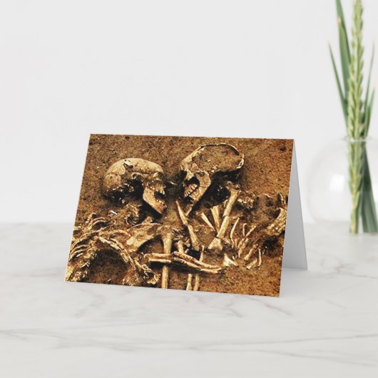 Skeletton-Liebe Karte (Vorderseite)