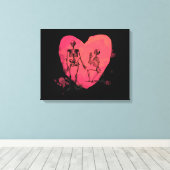 Skeletton-Liebe Leinwanddruck (Insitu (Holzboden))