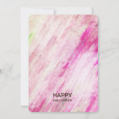 Skeletton Lila Halloween Wasserfarben Kunst Einladung (Rückseite)