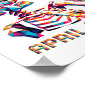 Skeletton "Low Poly Total Eclipse" 8. April 2024 Poster (Ecke)