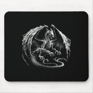 Skeletton Mythischer Drache Atmung Feuer Fantasie  Mousepad