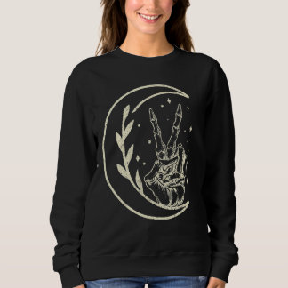 Skeletton Peace Hand Peace Sign Skelett 2 Fingers Sweatshirt