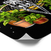 Skeletton Pflanze Lover Poster (Ecke)