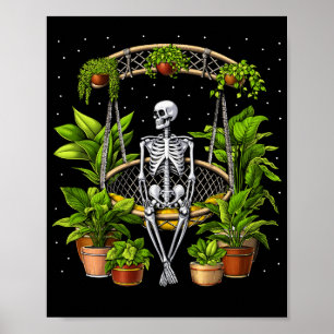 Skeletton Pflanze Lover Poster