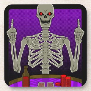 Skeletton-Poker Gedreht Untersetzer