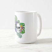 Skeletton Rose und Monstera Kaffeetasse (VorderseiteRechts)
