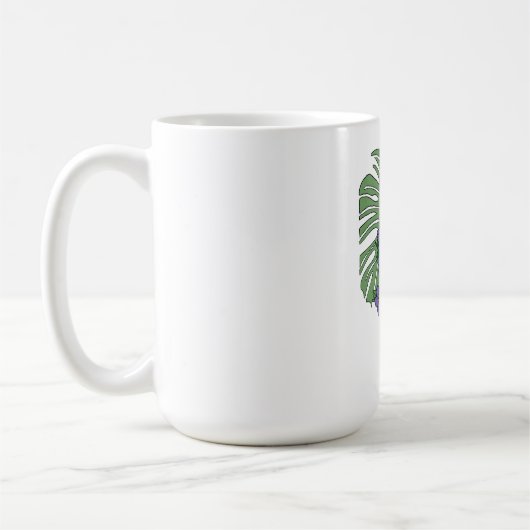 Skeletton Rose und Monstera Kaffeetasse (Links)