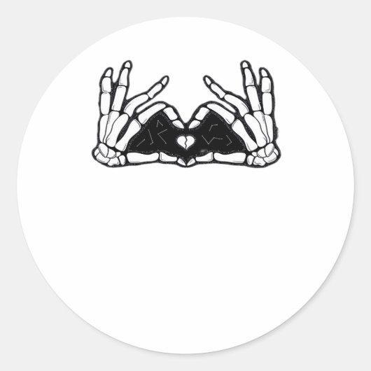 Skeletton Runder Aufkleber (Vorderseite)