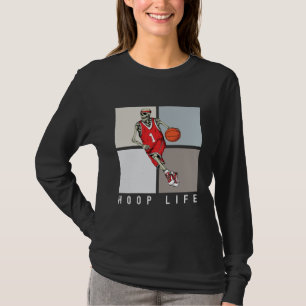 Skeletton-Shirt   Halloween Basketball Design T-Shirt