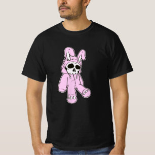 Skeletton Skull Pink Dead Hare Kostüm Rabbit Bunny T-Shirt
