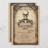 Skeletton-Tarot-Karte Einladung (Vorne/Hinten)