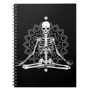 Skeletton Yoga Meditation Halloween-Geschenk für Y Notizblock