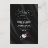Skelettons Gothic Wedding Details Burgundy ID866 Begleitkarte (Vorderseite)