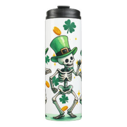 Skelettons zum St. Patrick's Day Thermosbecher