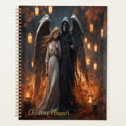 Skelettpaare, dunkler Engel Planer (Vorderseite)