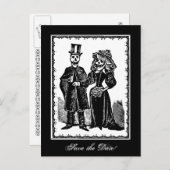 Skelettpaare (Save the Date) - Postkarte (Vorne/Hinten)