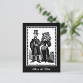 Skelettpaare (Save the Date) - Postkarte (Stehend Vorderseite)